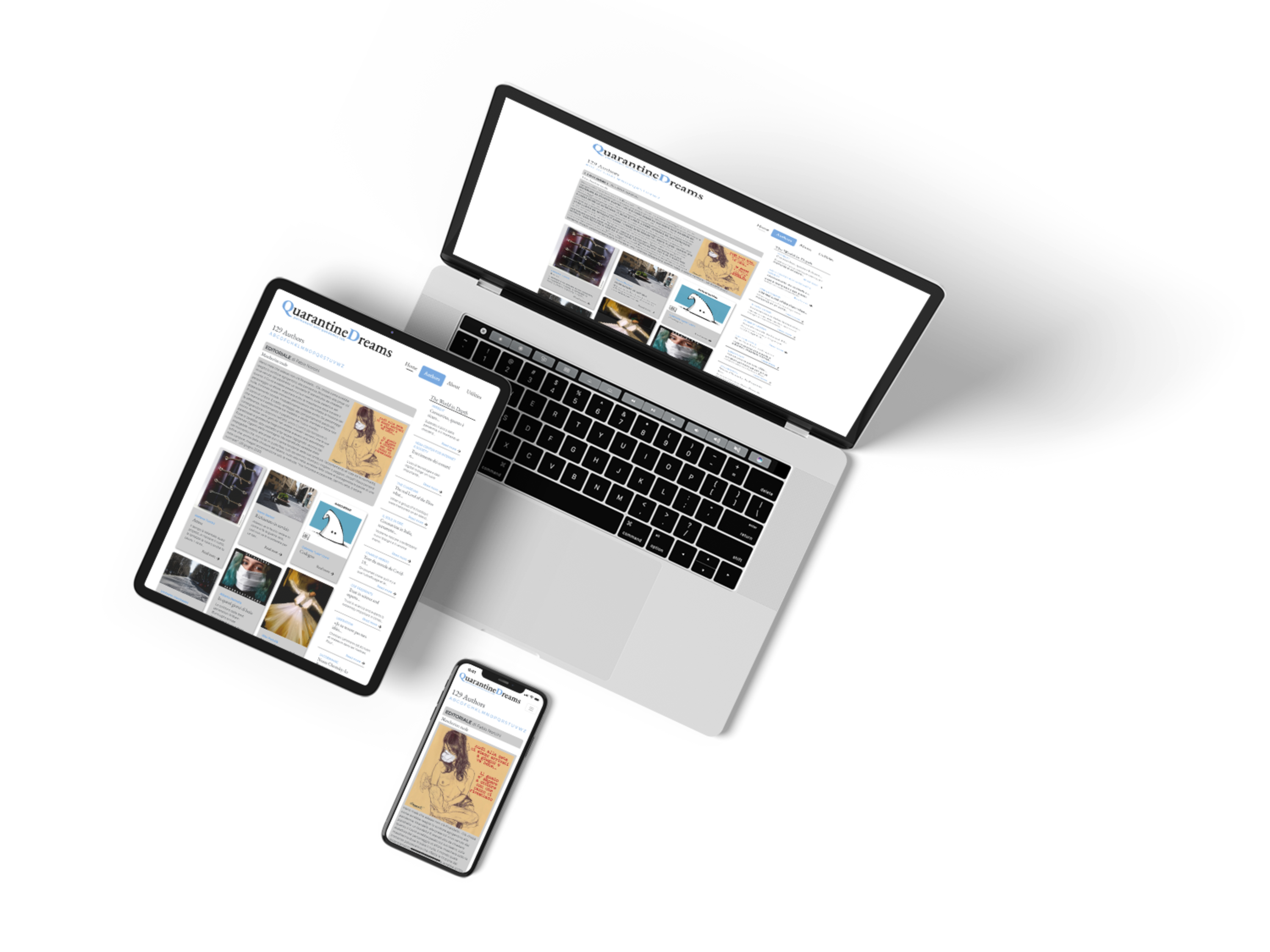 Screenshots of the project